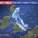 UK 411 Mile Snowstorm Forecast