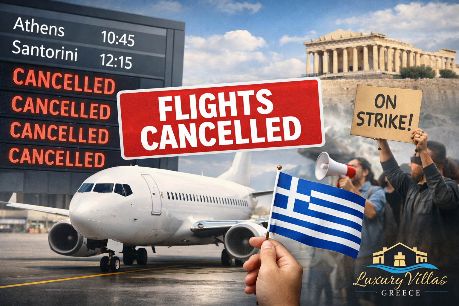Greece Flights Cancelled Strikes
