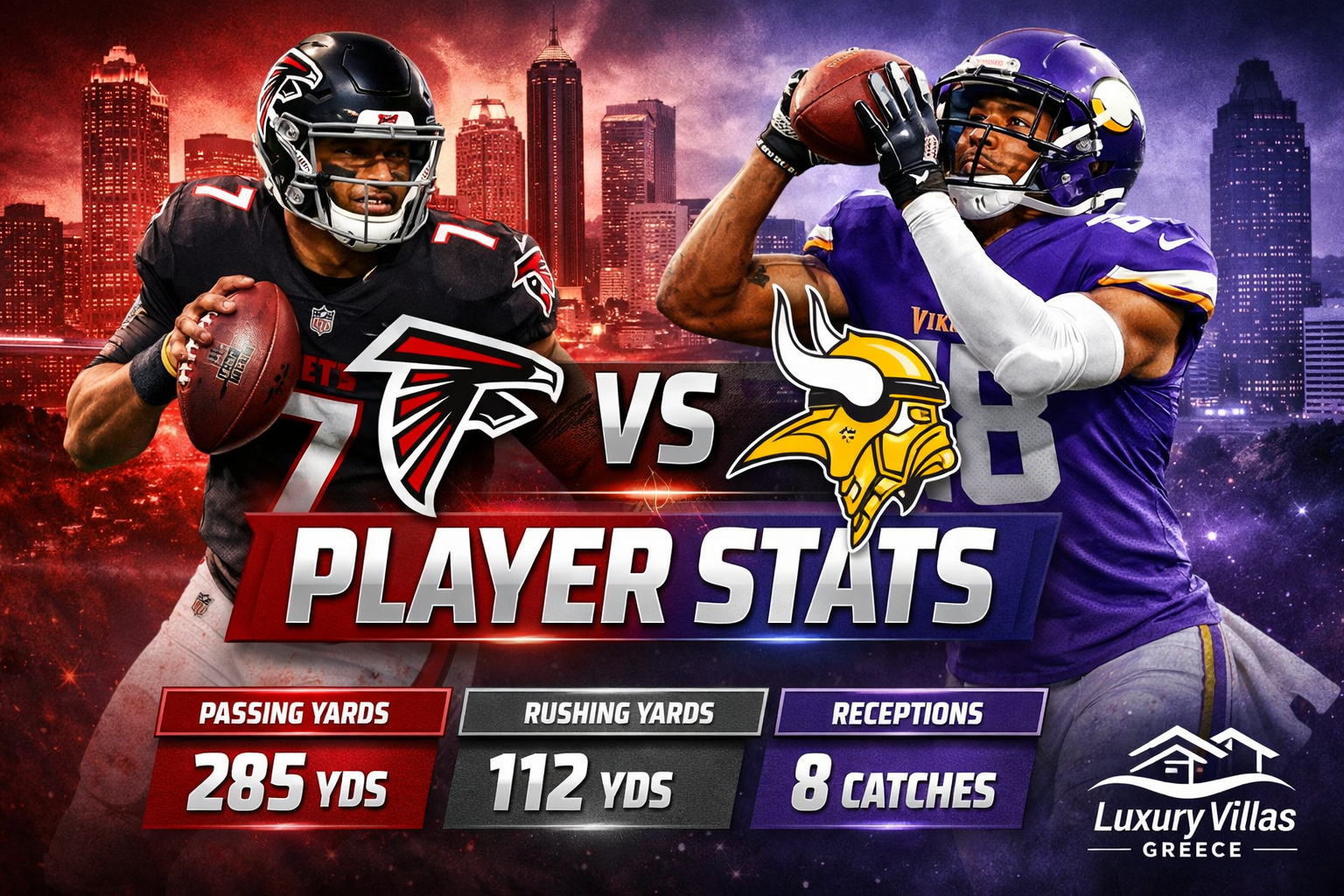 Atlanta Falcons vs Minnesota Vikings Match Player Stats
