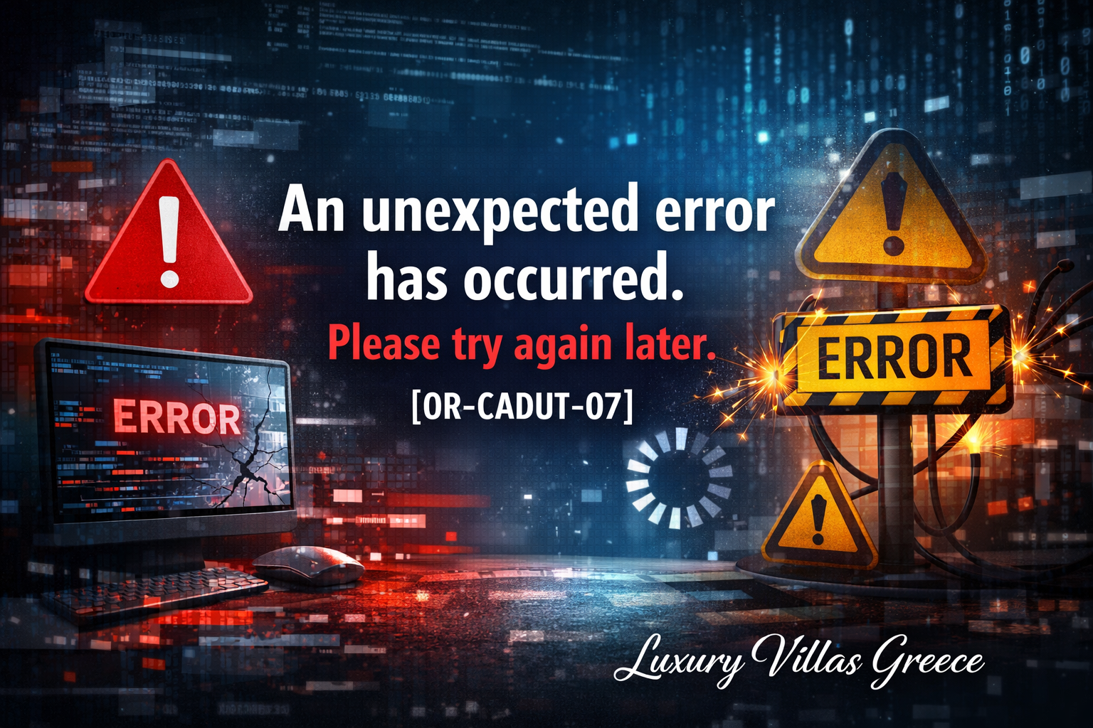 An Unexpected Error Has Occurred. Please Try Again Later. [OR-CADUT-07]