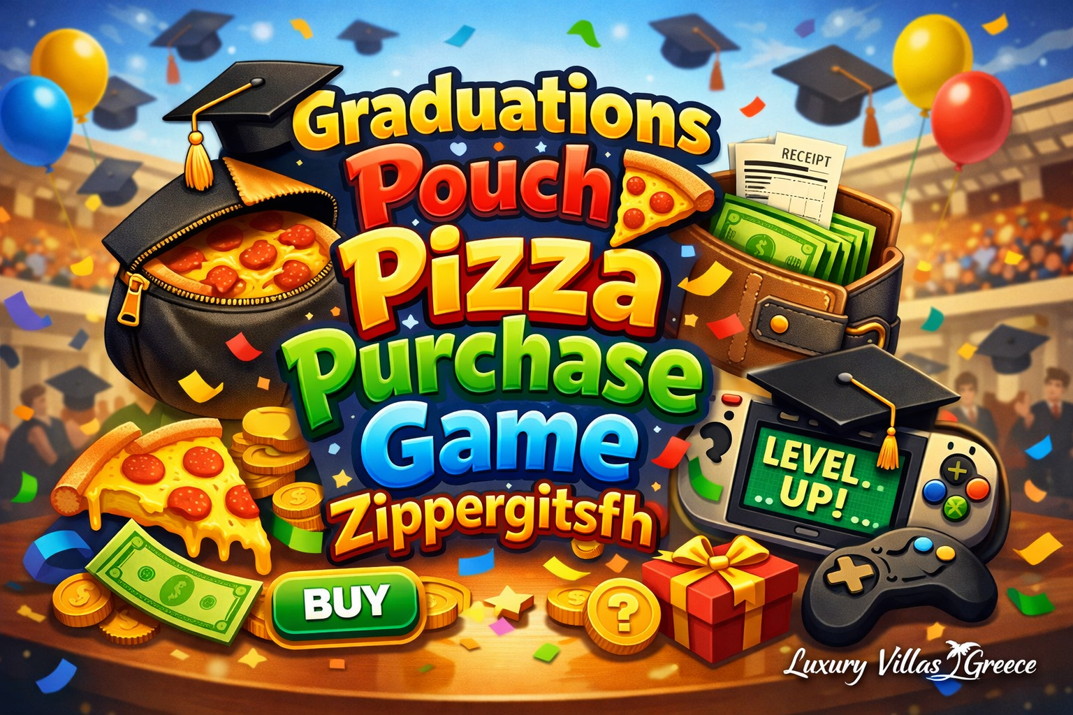 Graduations Pouch Pizza Purchase Game Zippergitsfh